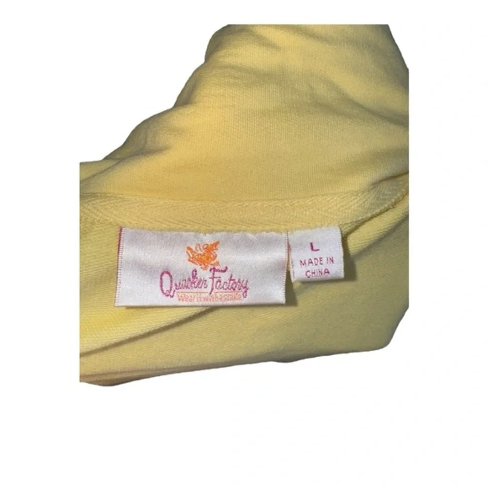 Quaker Factory QVC‎ Women's Large Yellow Sequins Zip Up